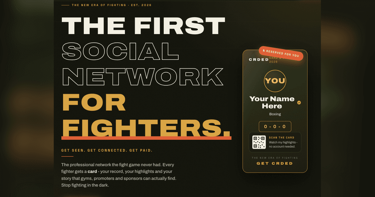 CRDED — the first social network for fighters